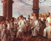 威廉 霍尔曼 亨特 : May Morning on Magdalen Tower Oxford